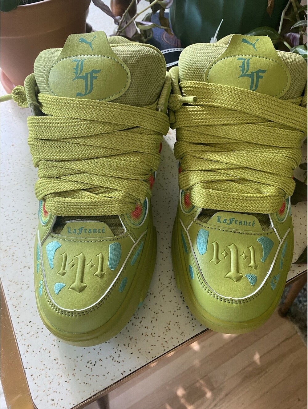 PUMA MB. 04 Lamelo La France Heatmap Green Sneakers Men's Size 9 311701-01